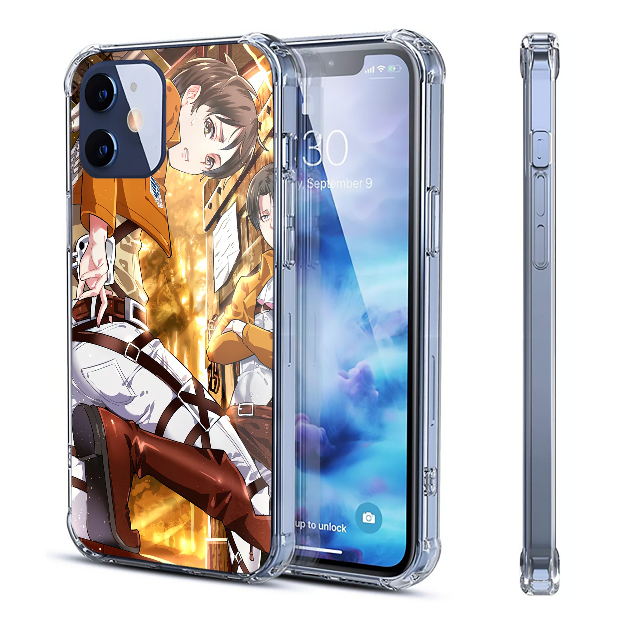 （画像用） 進撃の巨人 Attack on Titan 【iPhone 12シリーズ対応】透明スマホケース（クリアソフトケース）
